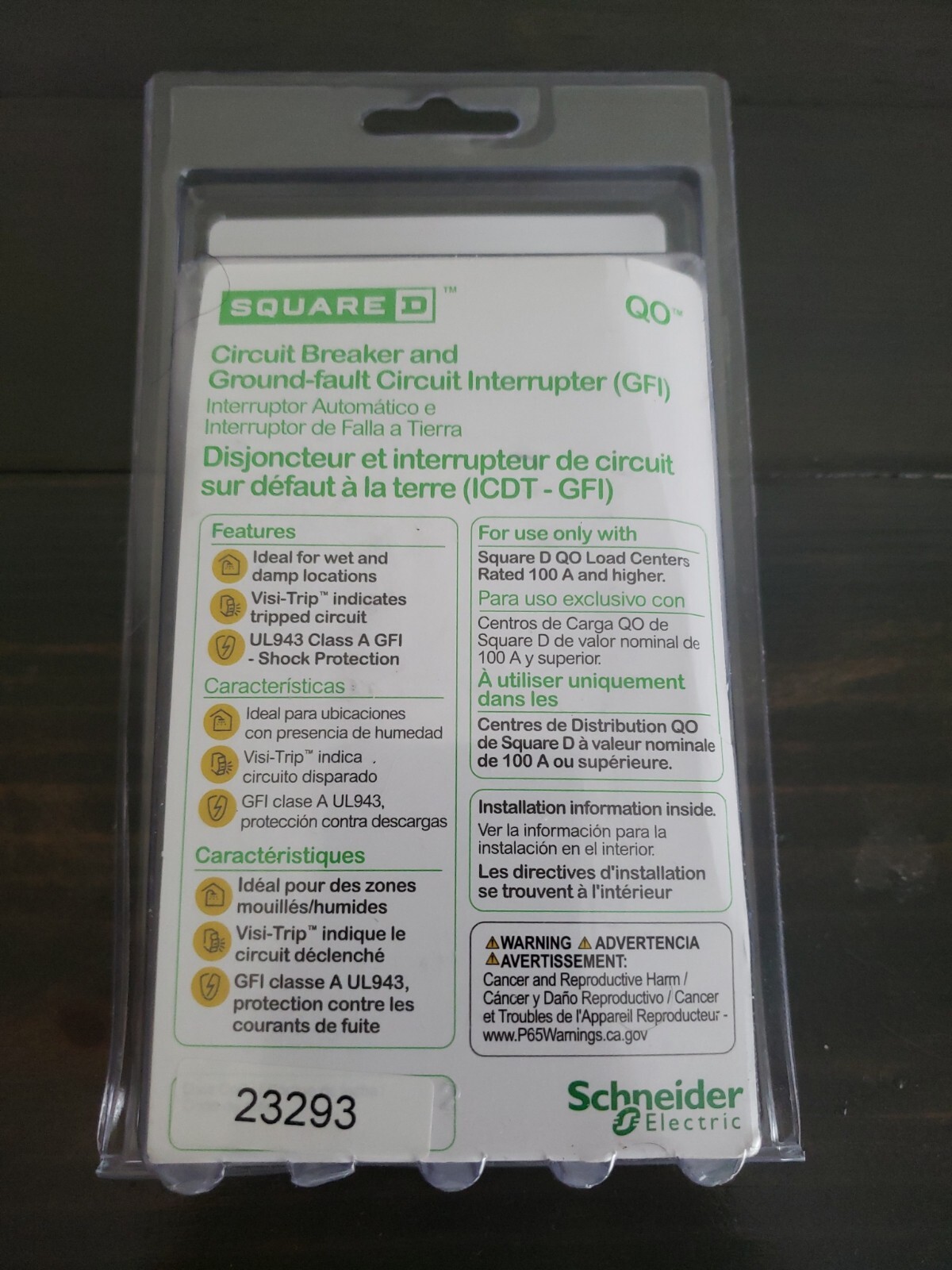 Square D QO230GFIC 30A Two Pole Circuit Breaker GFIC New H