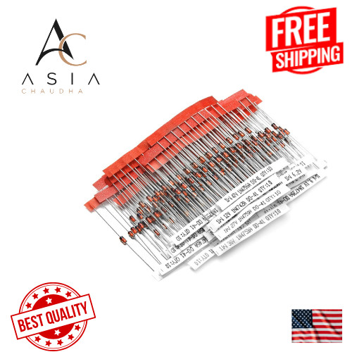300Pc 30 Values 1W Zener Diode Kit – 3V to 47V Assorted Electronics Set