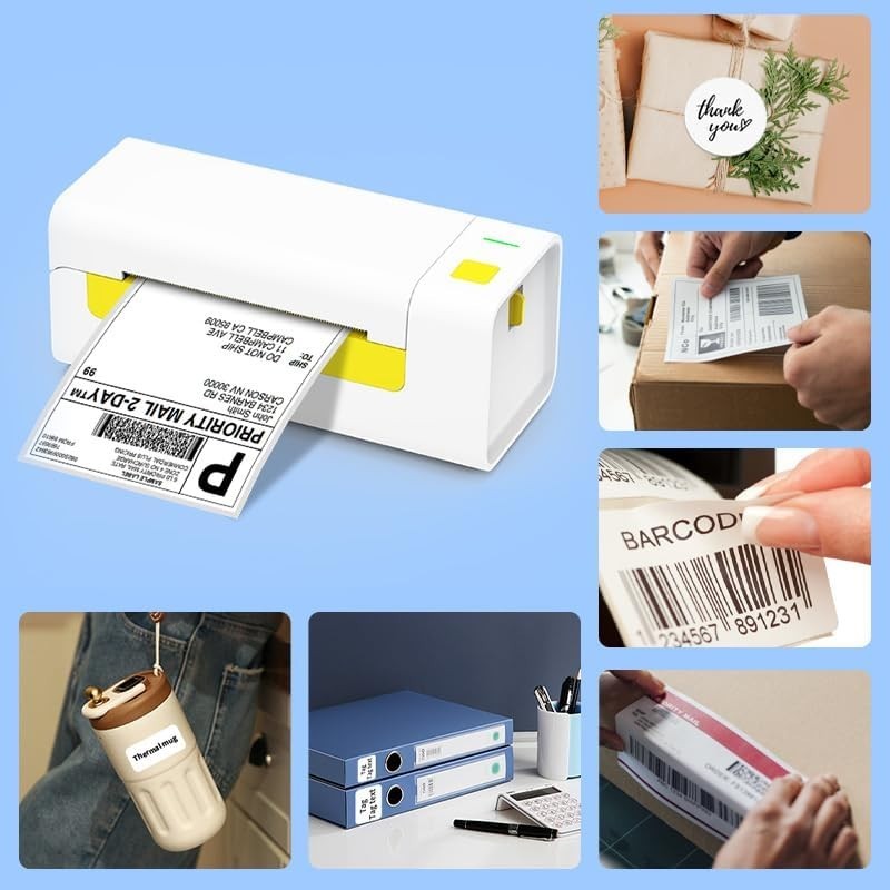 Thermal Bluetooth Shipping Label Printer 4×6 – Mac Windows Android iOS (Open Box