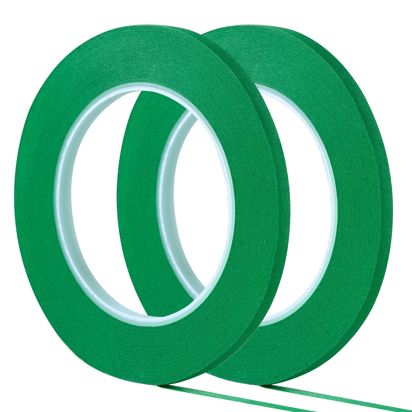 QDiShi 2 Pack 1/4″ inch x 60yd Green Painters Tape Easy X 60 Yd,
