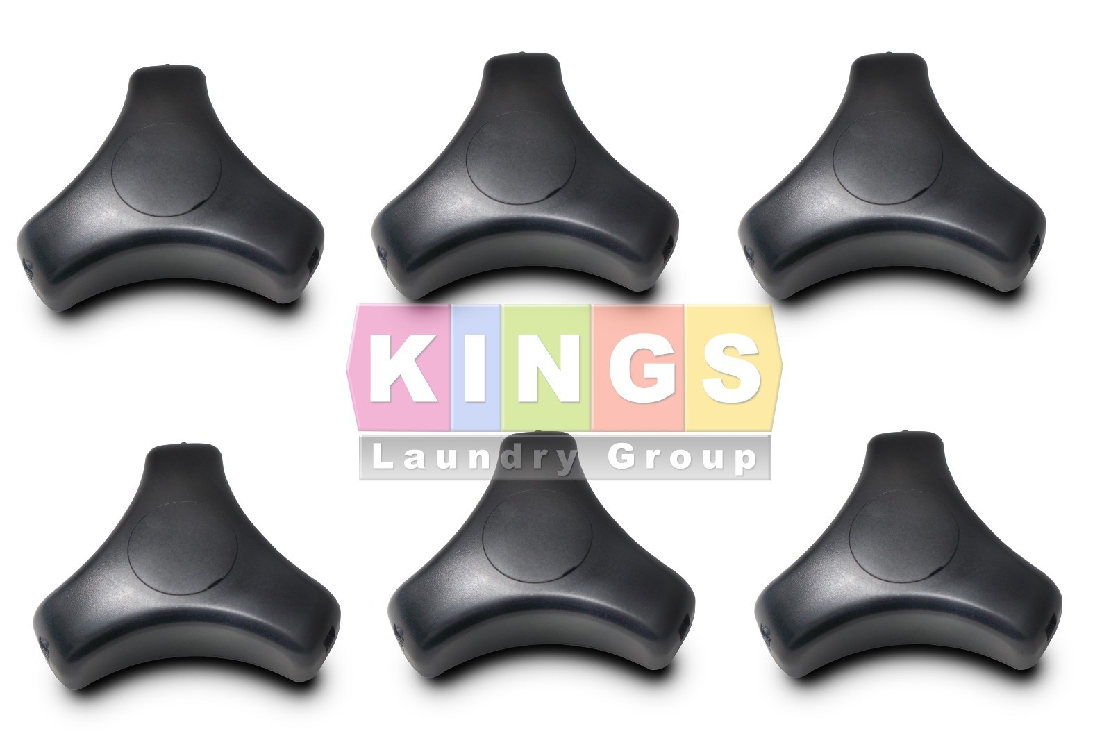 6pcs Black Door Knob Handle for Gen6 Wascomat Washers W620-675 part # 195501