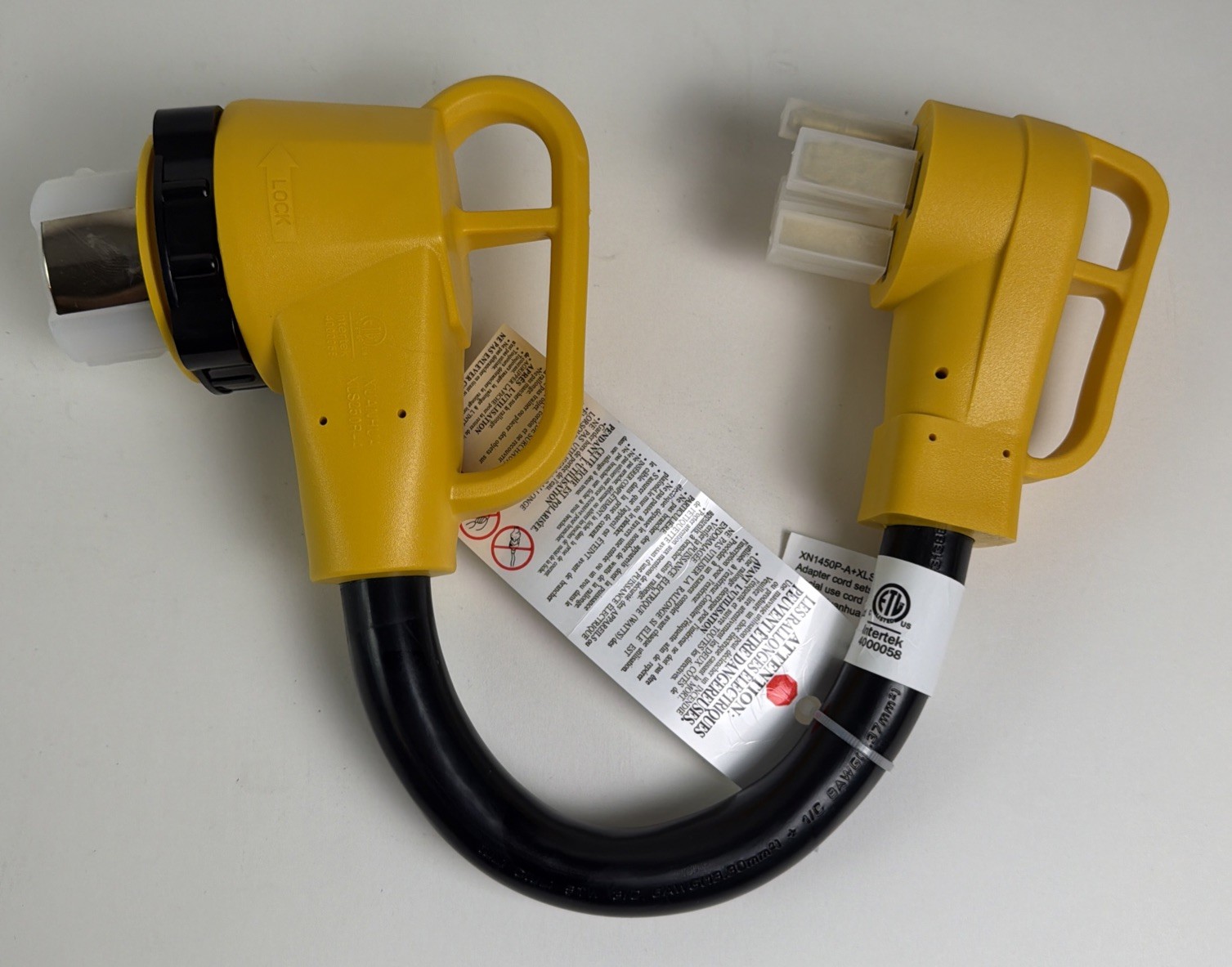 RV Adapter 50 Amp to 50 Amp Twist Lock for Generator ETL Listed CordmitPro