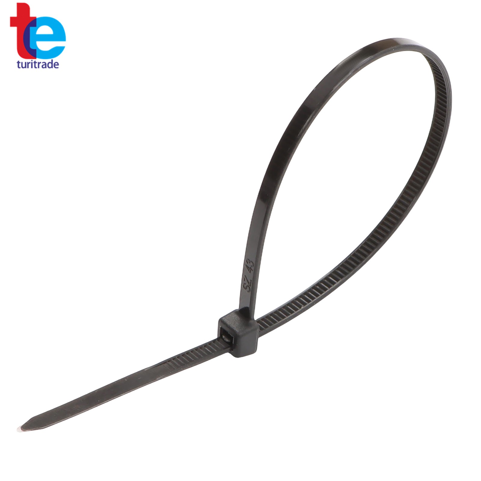 5000x 8″ Zip Ties 40lb Tensile Uv Black Heavy Duty Cable Ties 0.14″ Width