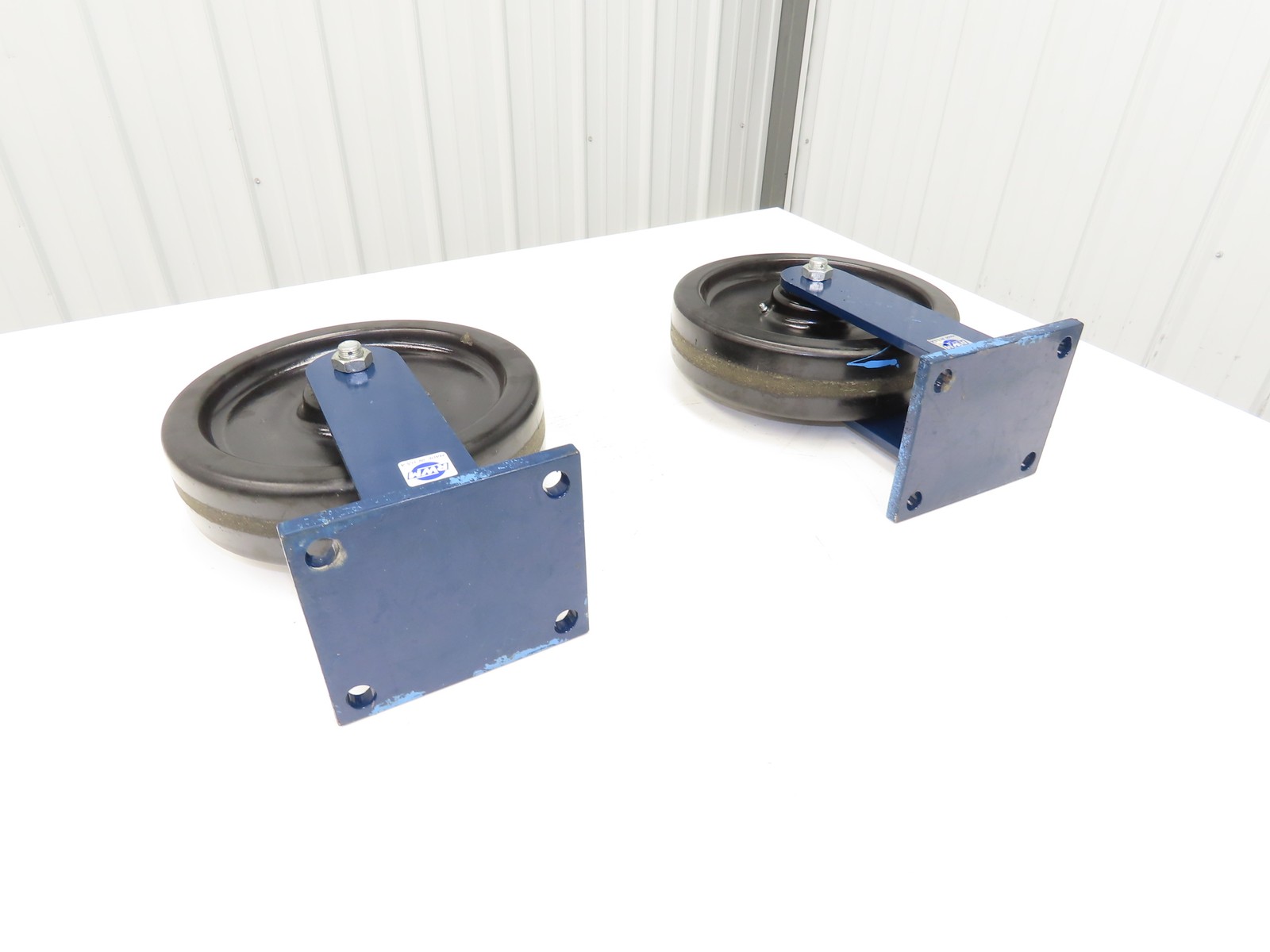 RWM 75 Series Rigid Caster Wheel 12″x 3″ Height 15-1/2″-Top of Plate Lot of 2
