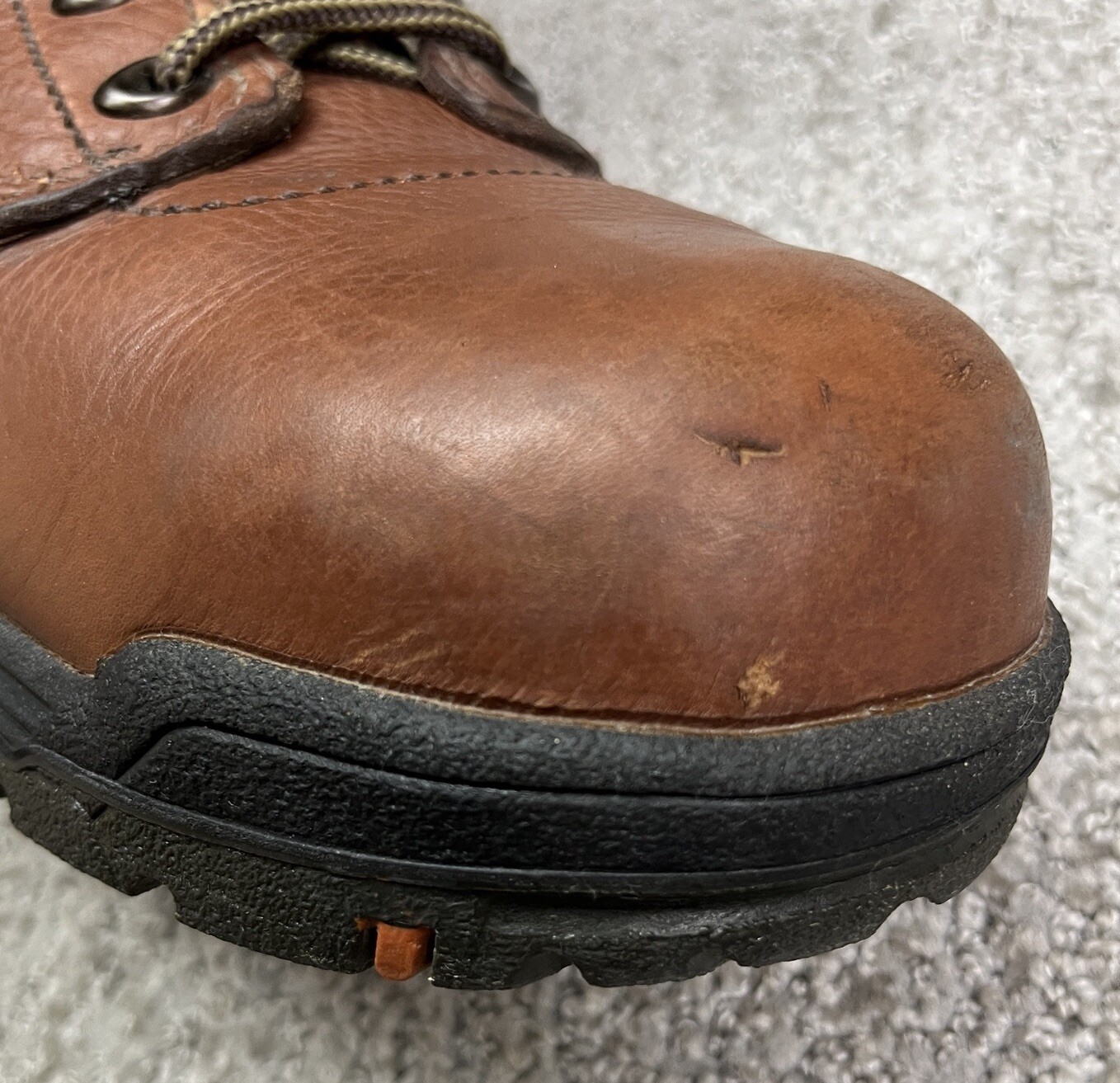 Timberland Pro358 Boots WOMEN Size 10 Brown Leather Lace Up Safety Toe Work Boot