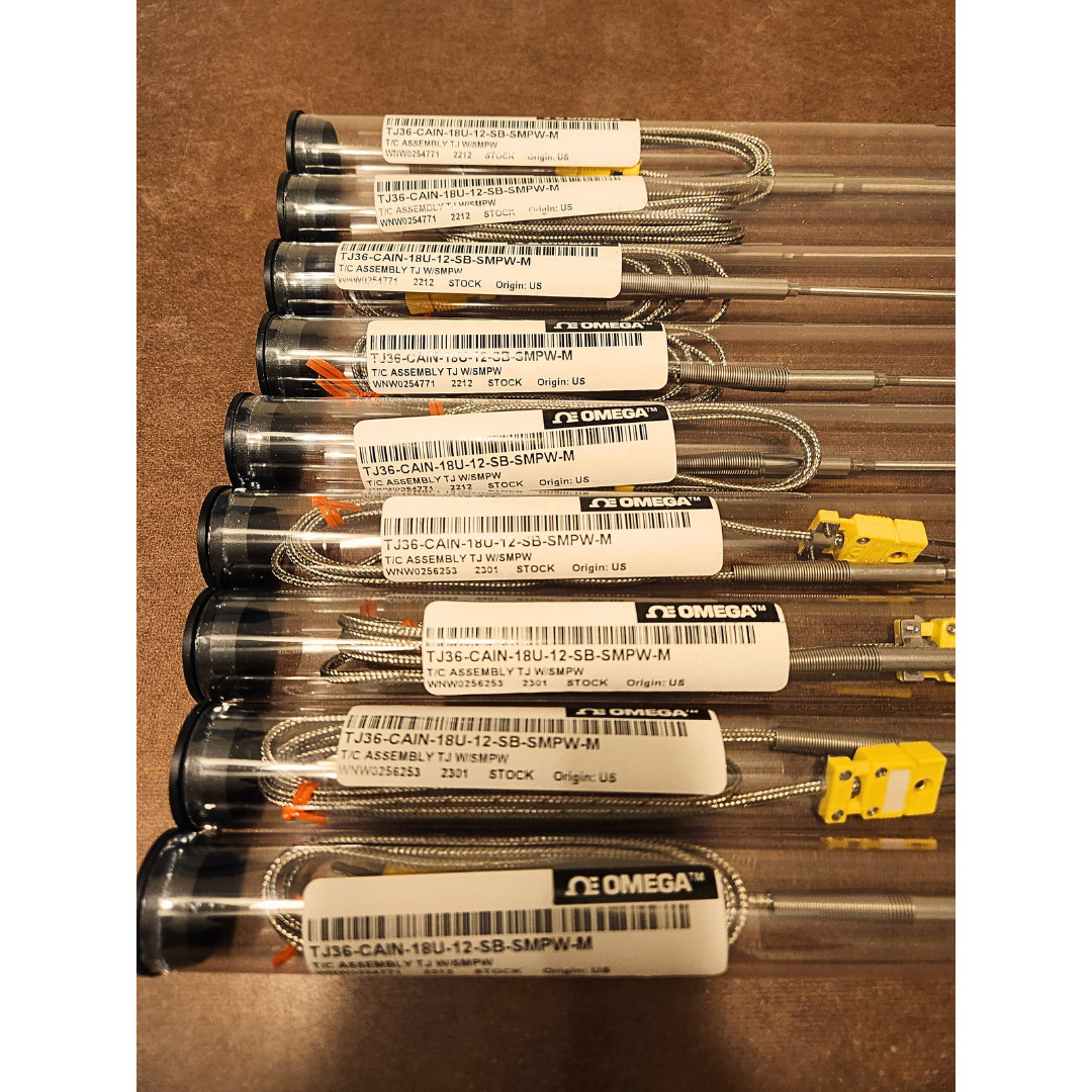 Omega TJ36-CAIN-18U-12-SB-SMPW-M Thermocouple Probe Stainless Braid Type K
