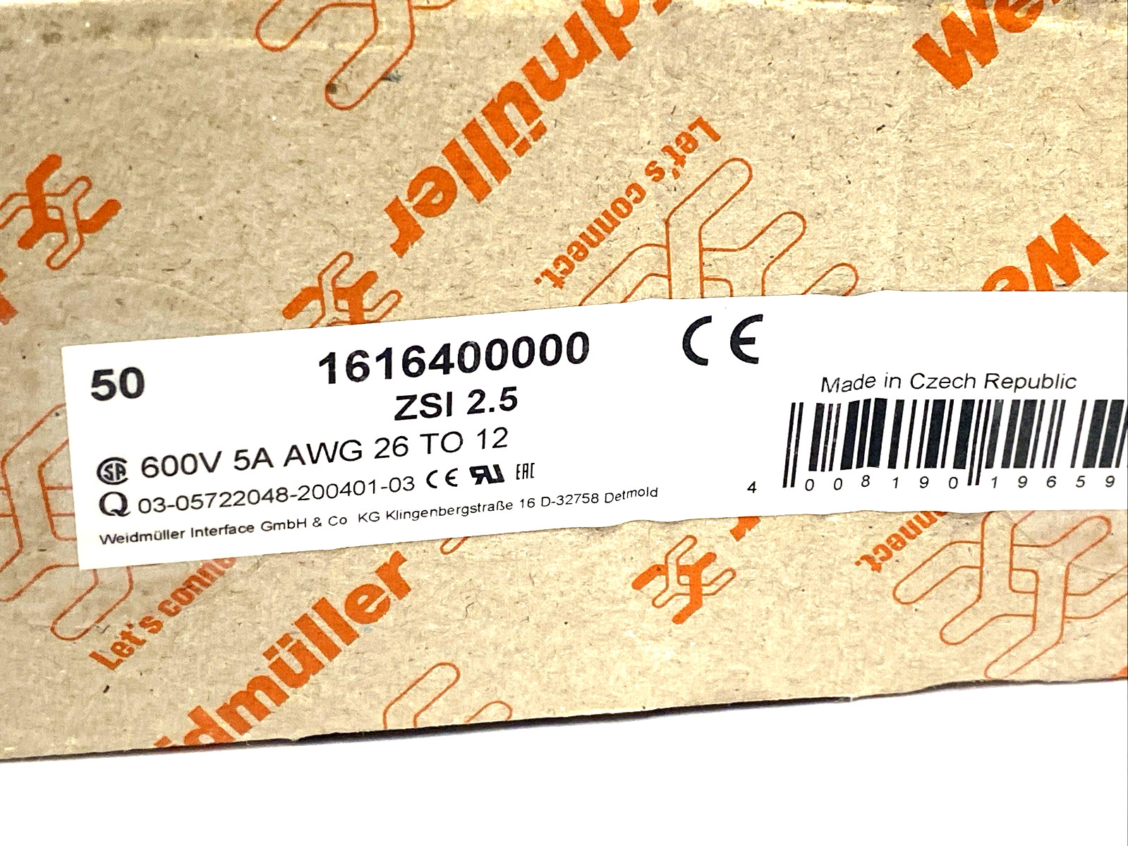 Weidmuller ZSI 2.5 Fuse Terminal Block 2.5mm² Dark Beige 1616400000 LOT OF 29
