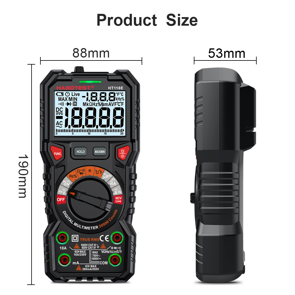 High Precision Digital Multimeter Voltmeter AC DC Ammeter Ohmmeter Meter Tester