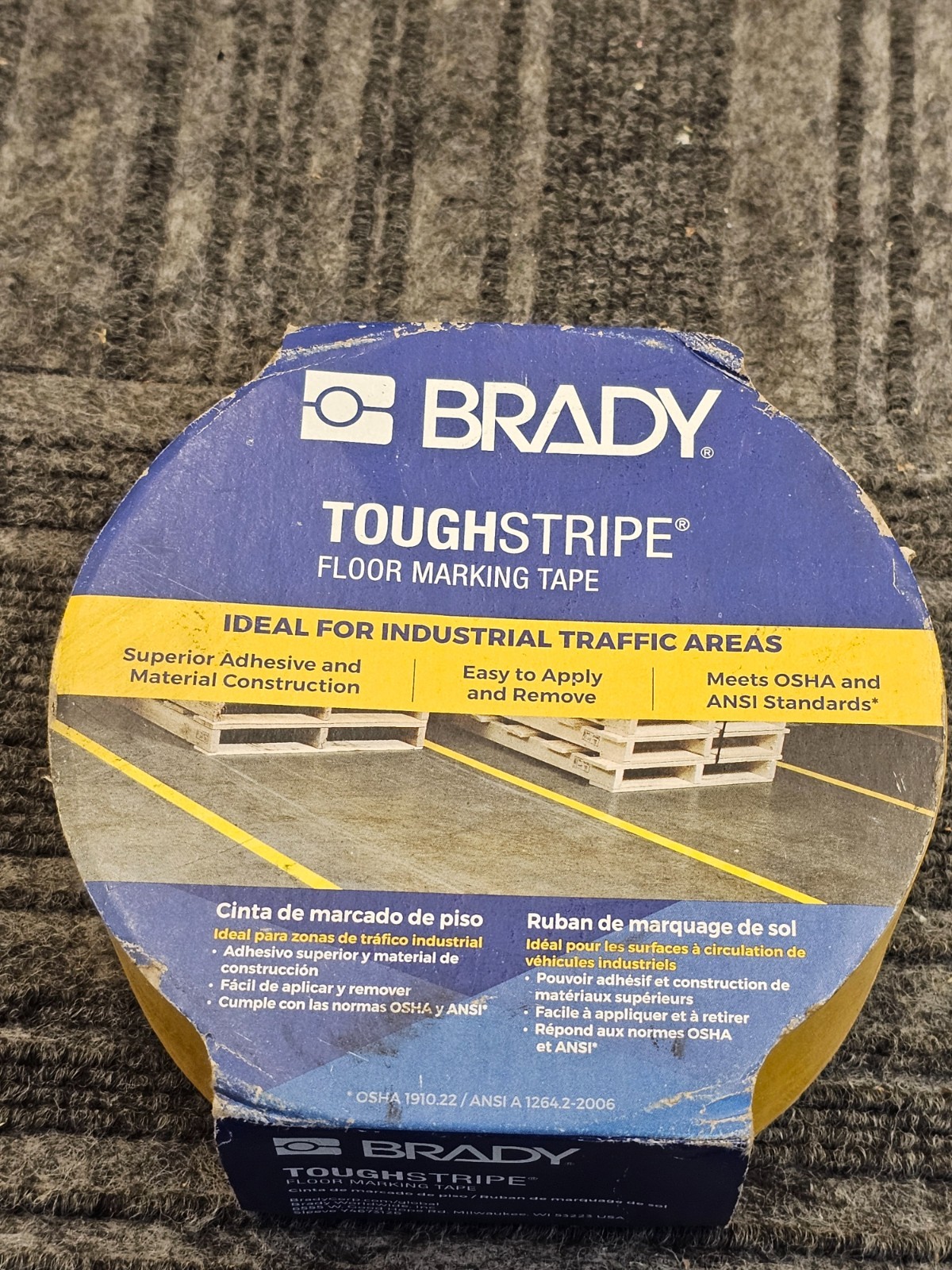 Brady B-514: ToughStripe Floor Marking Tape 2″ x 100 Ft 50.8 MM x 30.5 M