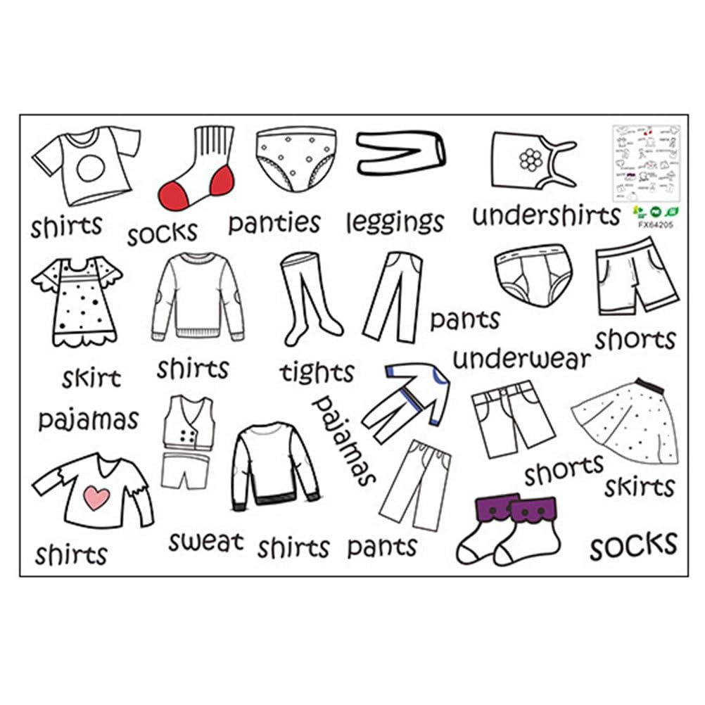 Removable Dresser Clothes Labels: Wardrobe Clothing 60.00X40.00X0.01CM, Multi
