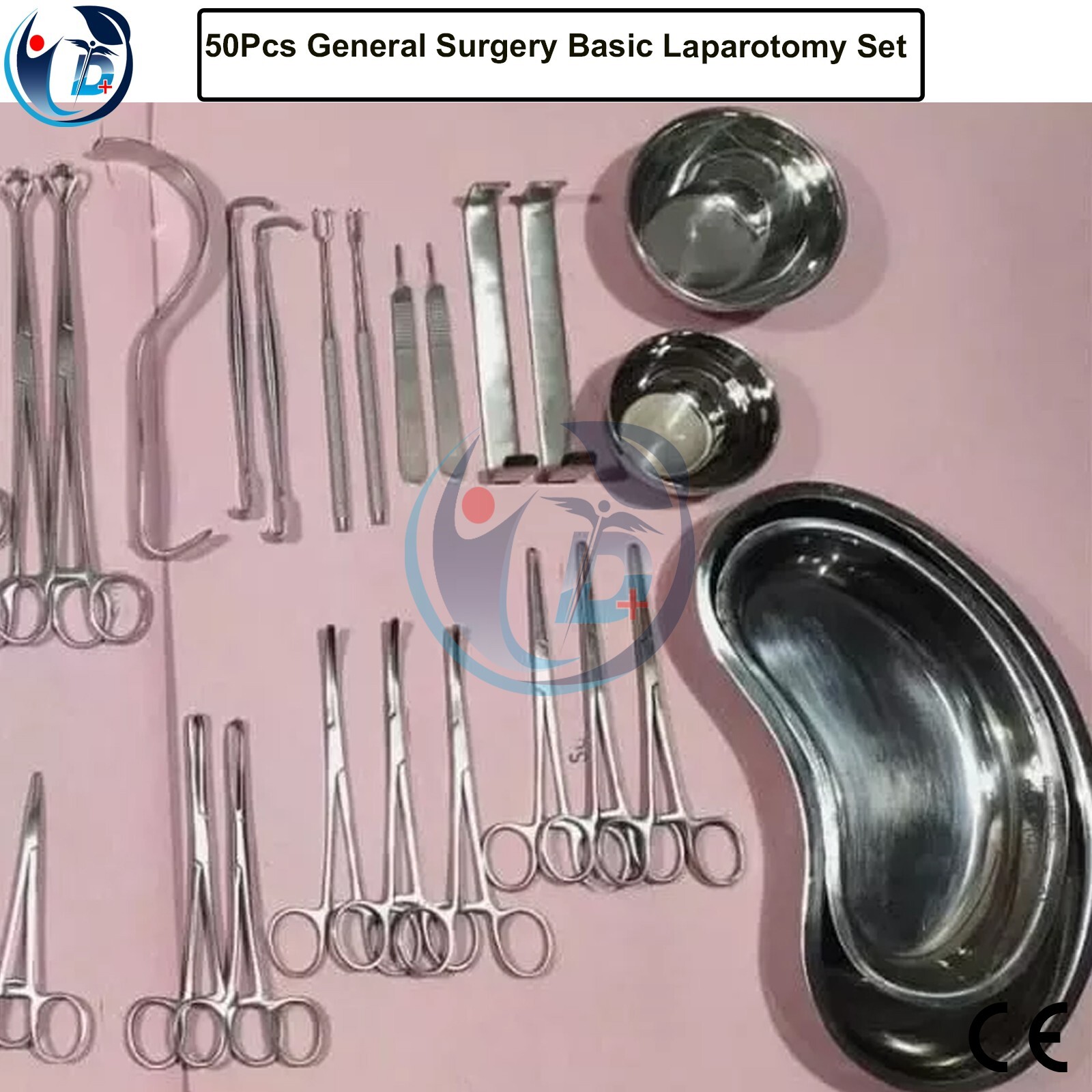 50Pcs General Surgery Basic Laparotomy Surgical Instruments Set