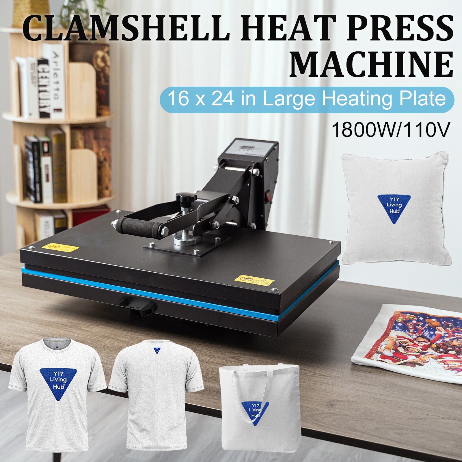 16″ x 24″ Digital Clamshell T-shirt Heat Press Machine Sublimation Transfer DIY