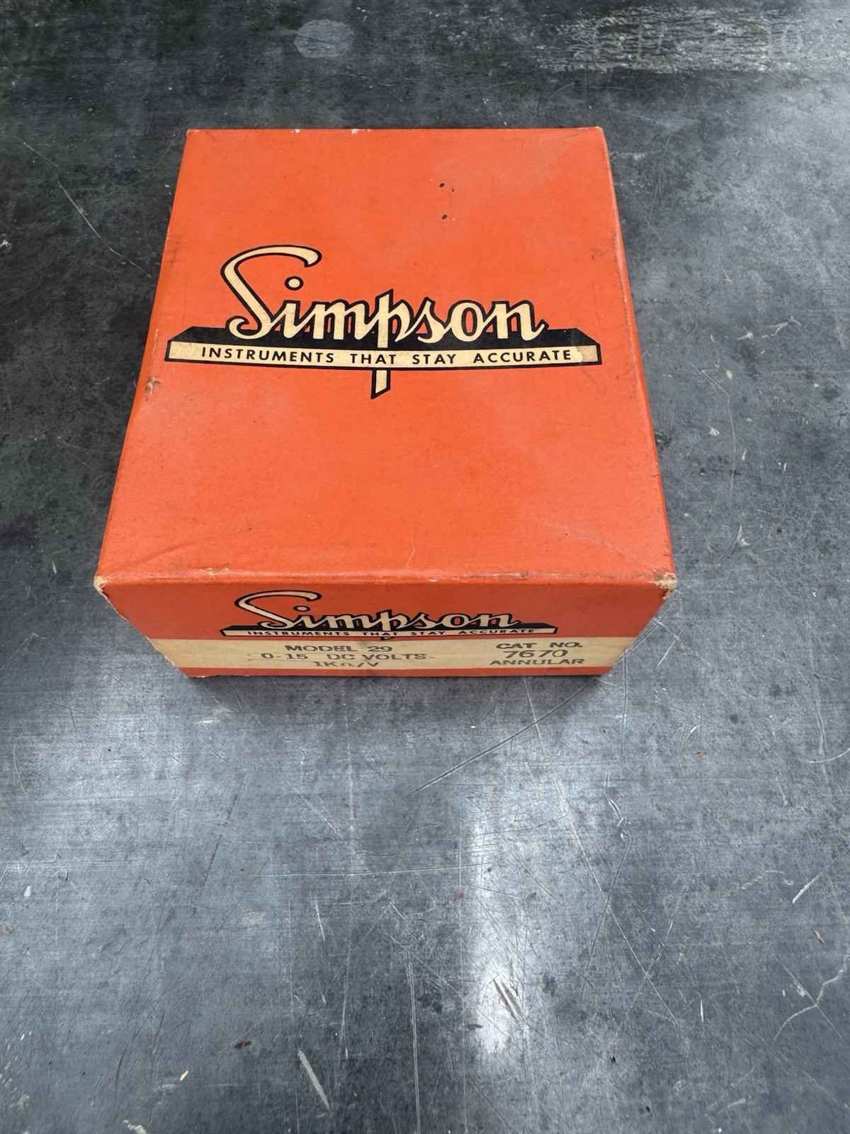 Vintage Simpson Model 29 0-15 DC Amps New In Box