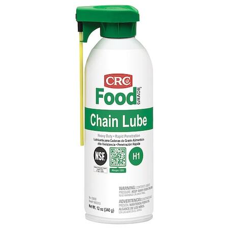 Crc 03055 Food Grade Chain Lubricant, H1 Food Grade, 8 To 325 Degree F, 12 Oz