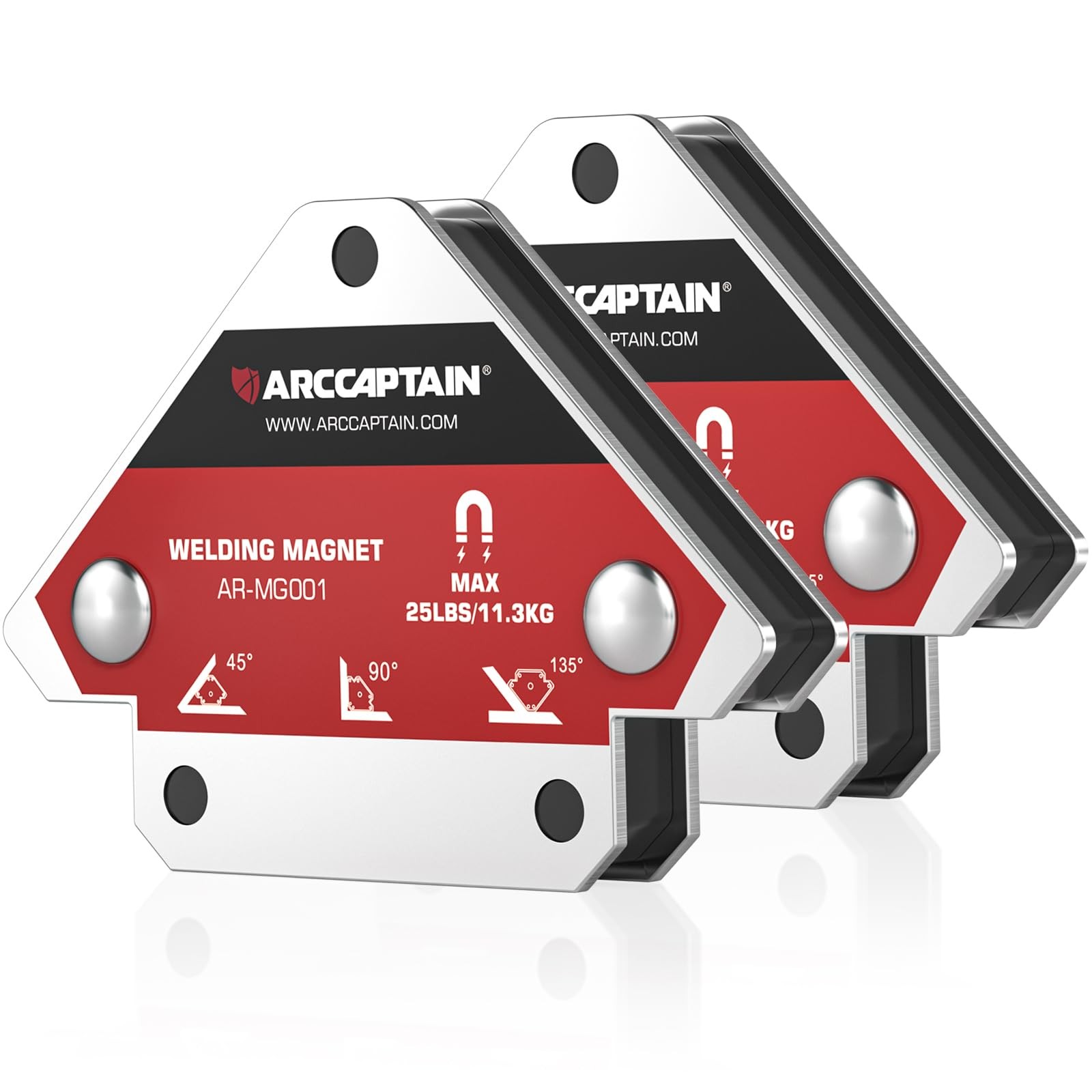 ARCCAPTAIN Arrow Welding Magnet Set Welder Soldering Angle Holder 25lb/55lb/75lb