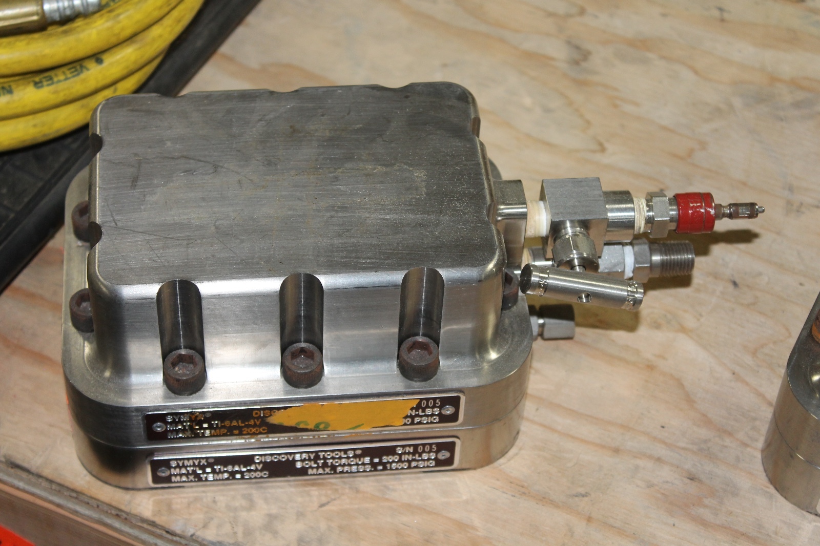 SYMYX DISCOVERY TOOLS HIGH PRESSURE Parallel REACTOR TI-6AL-4V MAX TEMP 400C