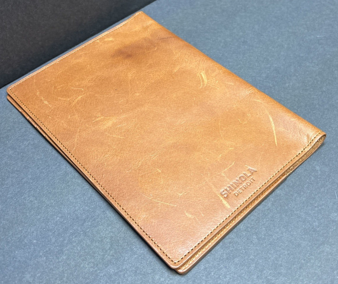 Shinola Medium Journal iPad Mini Cover w/o Tab Natural Leather Wallet