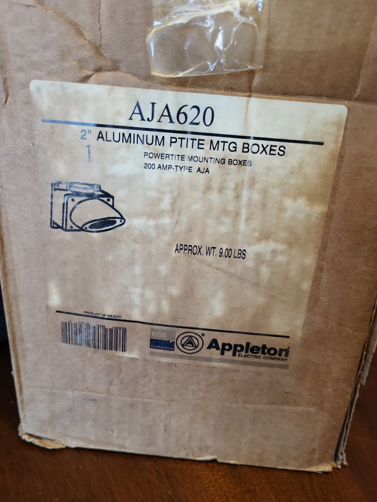 Appleton AJA620 200A Aluminum Receptacle Mounting Box 15° Angle Adapter