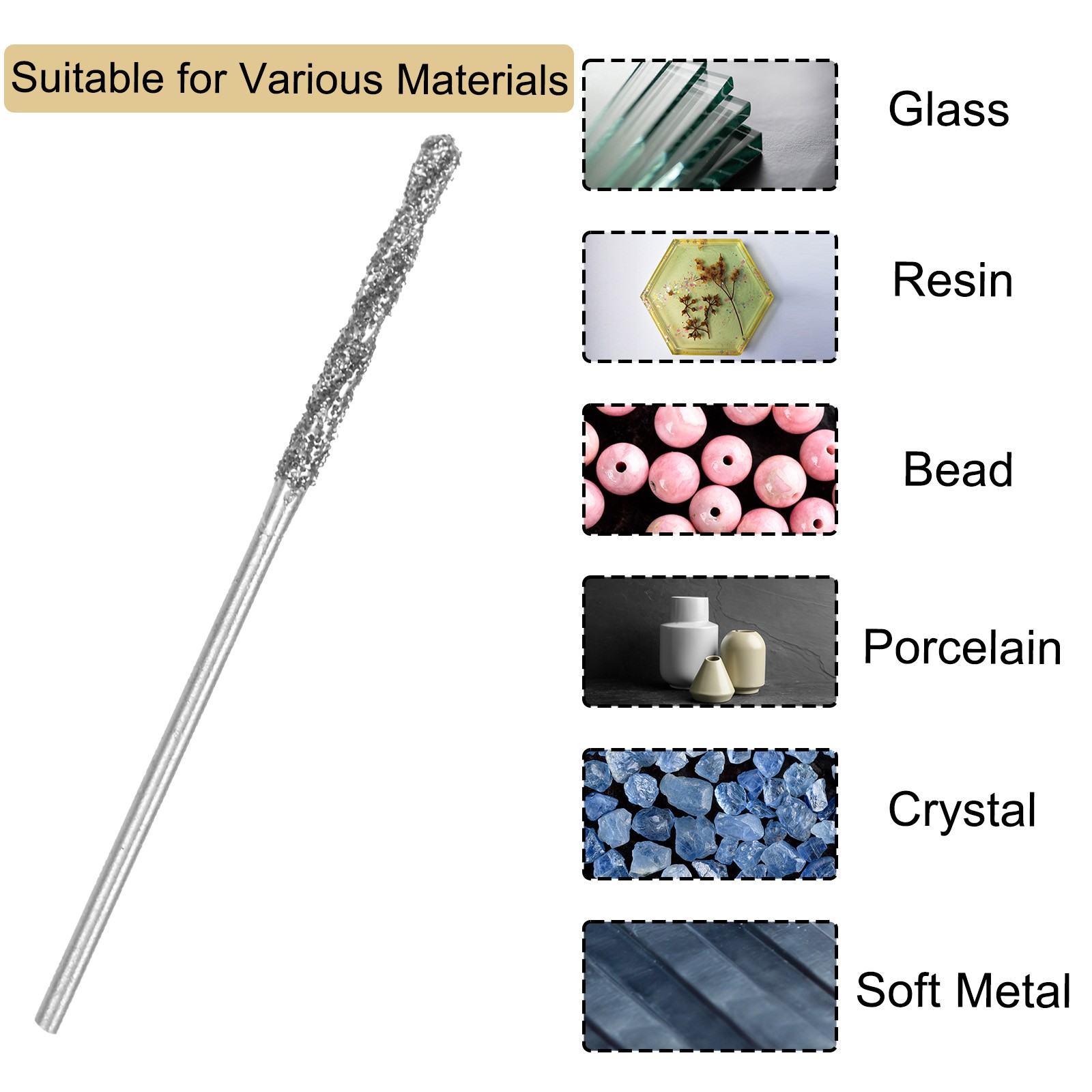 30Set 1mm Metric Diamond Coated Twist Drill Bits High Speed Steel
