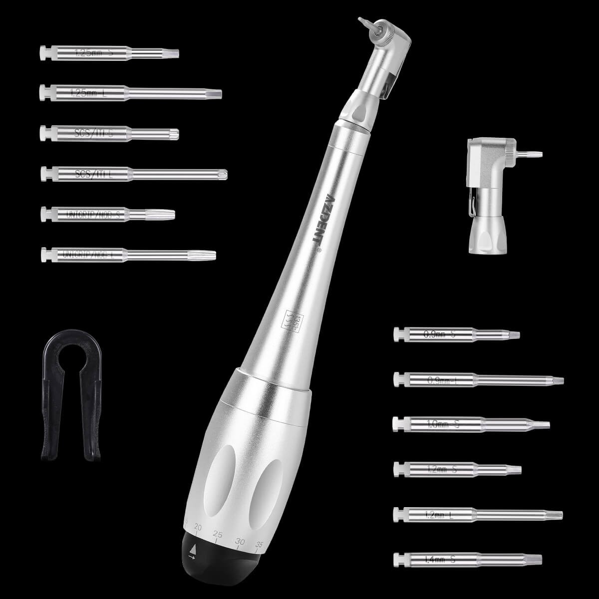 AZDENT Dental Universal Implant Kit Torque Wrench Contra Angle with 12 Drivers