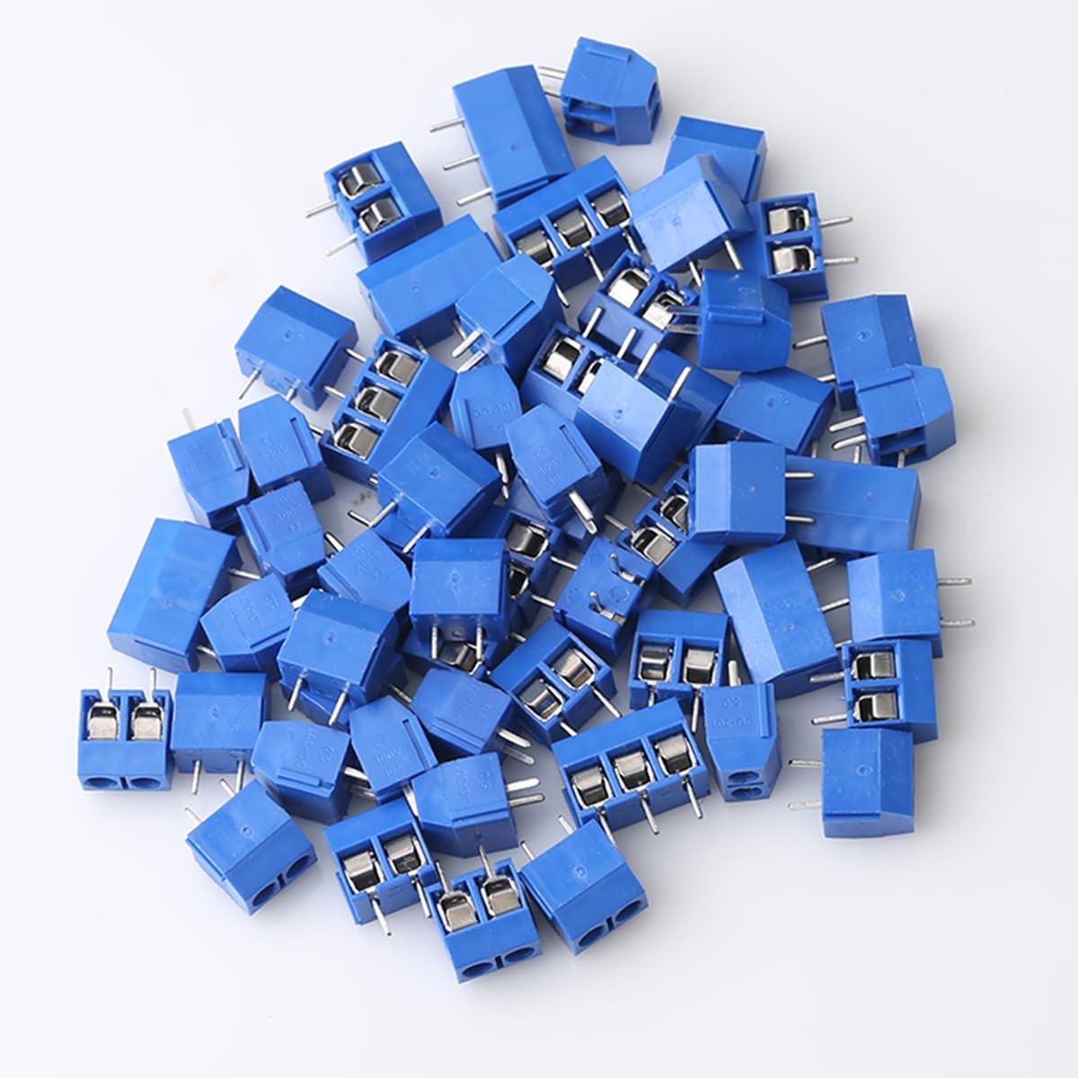60 PCS PCB Mount Screw Terminal Block Connector 5mm Pitch 2/3 Pin