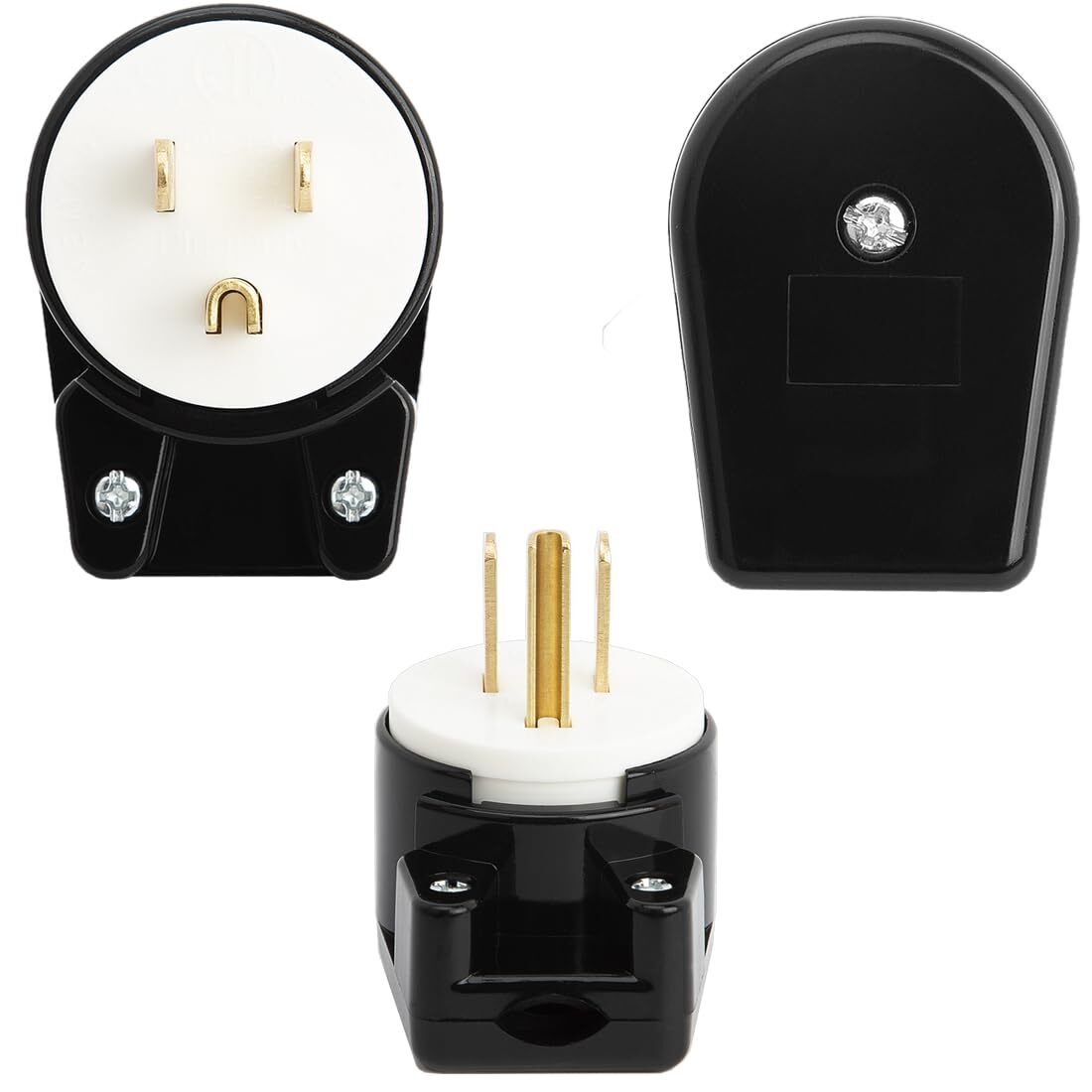 ETL Listed 90 Degree USA Canada 3 Pole Right Angle Nema 5-15P AC Plug 15A 125V