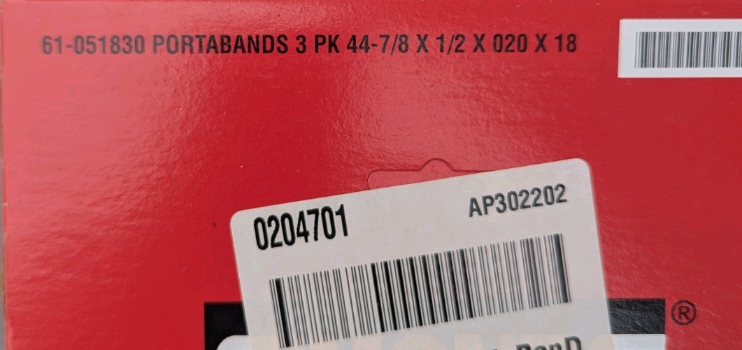 44-7/8″ X 1/2″ X 020 X 18 Porta-Band Saw Blades 3 Pack Simonds