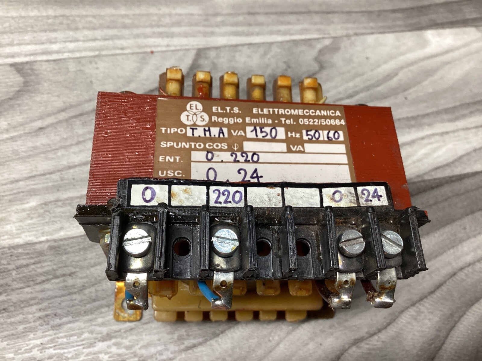 ELETTROMECCANICA TRANSFORMER TIPO T.M.A 150V 0.220 0.24 #163D101PR5