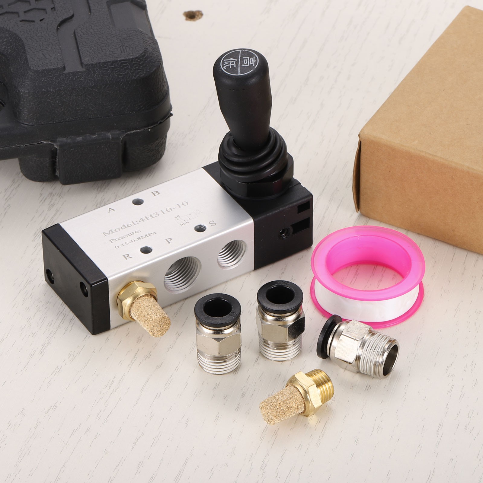 Pneumatic Valve 1/4″ NPT 5 Way 2 Position Air Solenoid Manual Control Push Pull