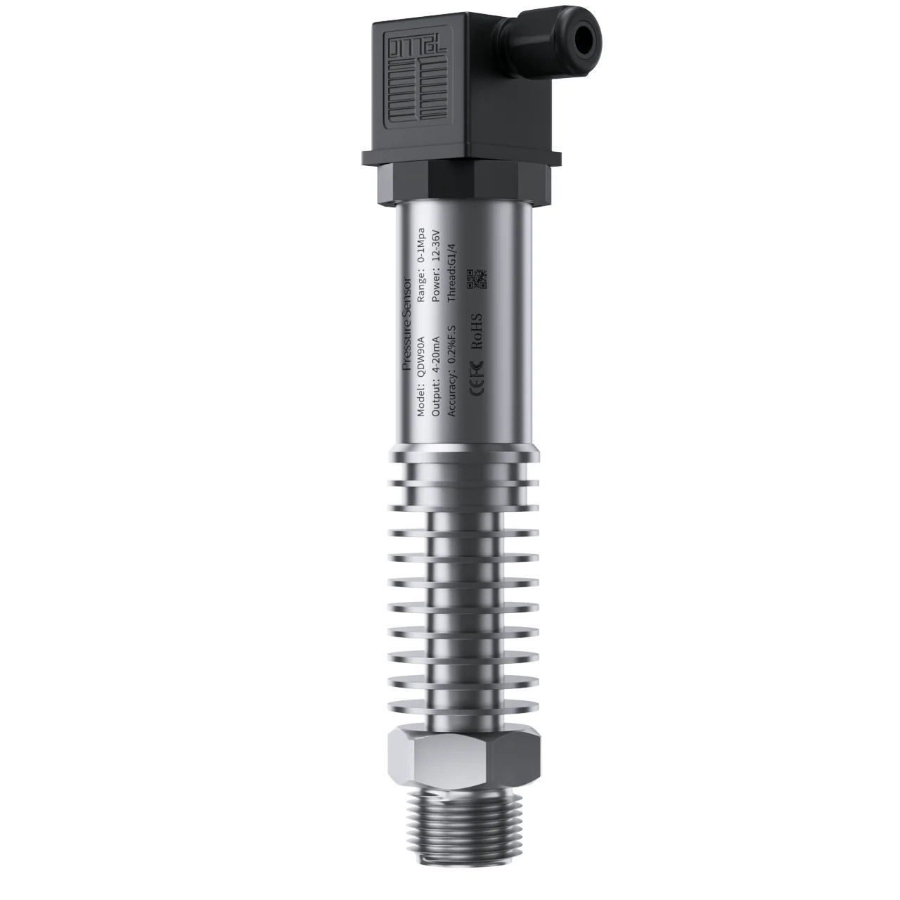 G1/4″ High Temperature Pressure Transmitter 4-20mA 0-10V 20kpa/1.6Mpa Sensor