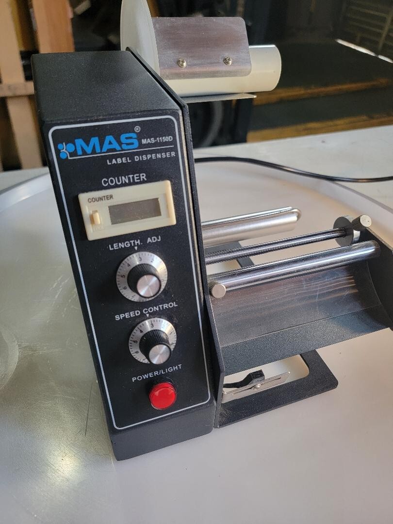 New Auto Label Dispenser Machine MAS-1150D 110V auto wind waste paper