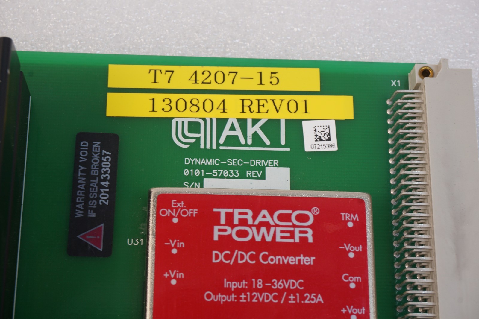 AMAT AKT DYNAMIC-SEC-DRIVER BOARD D-SEC 50-04,0101-57033 FREE SHIP #1