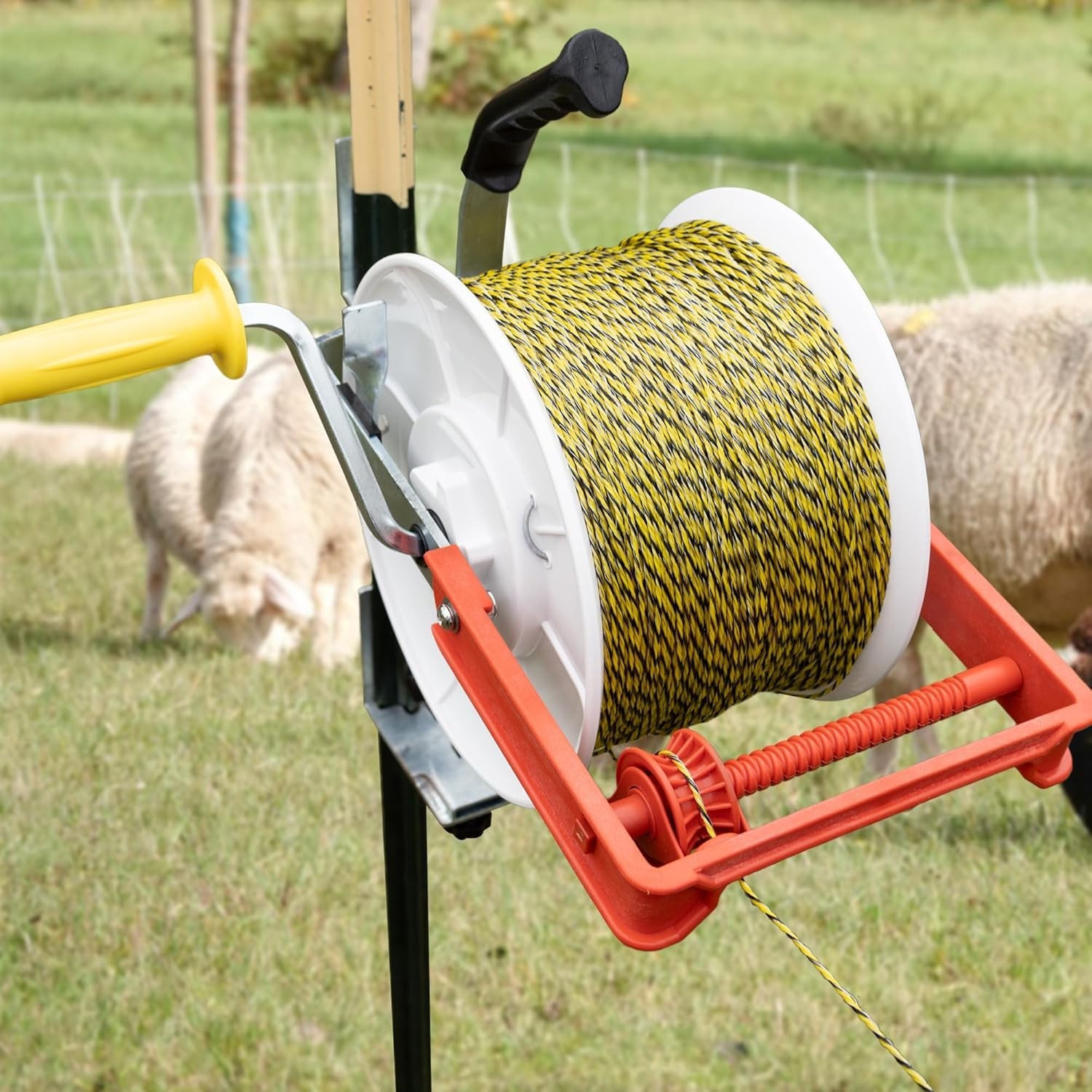 3:1 Geared Electric Fencing Reel Electric Fence Wire Reel with Auxiliary Wind…