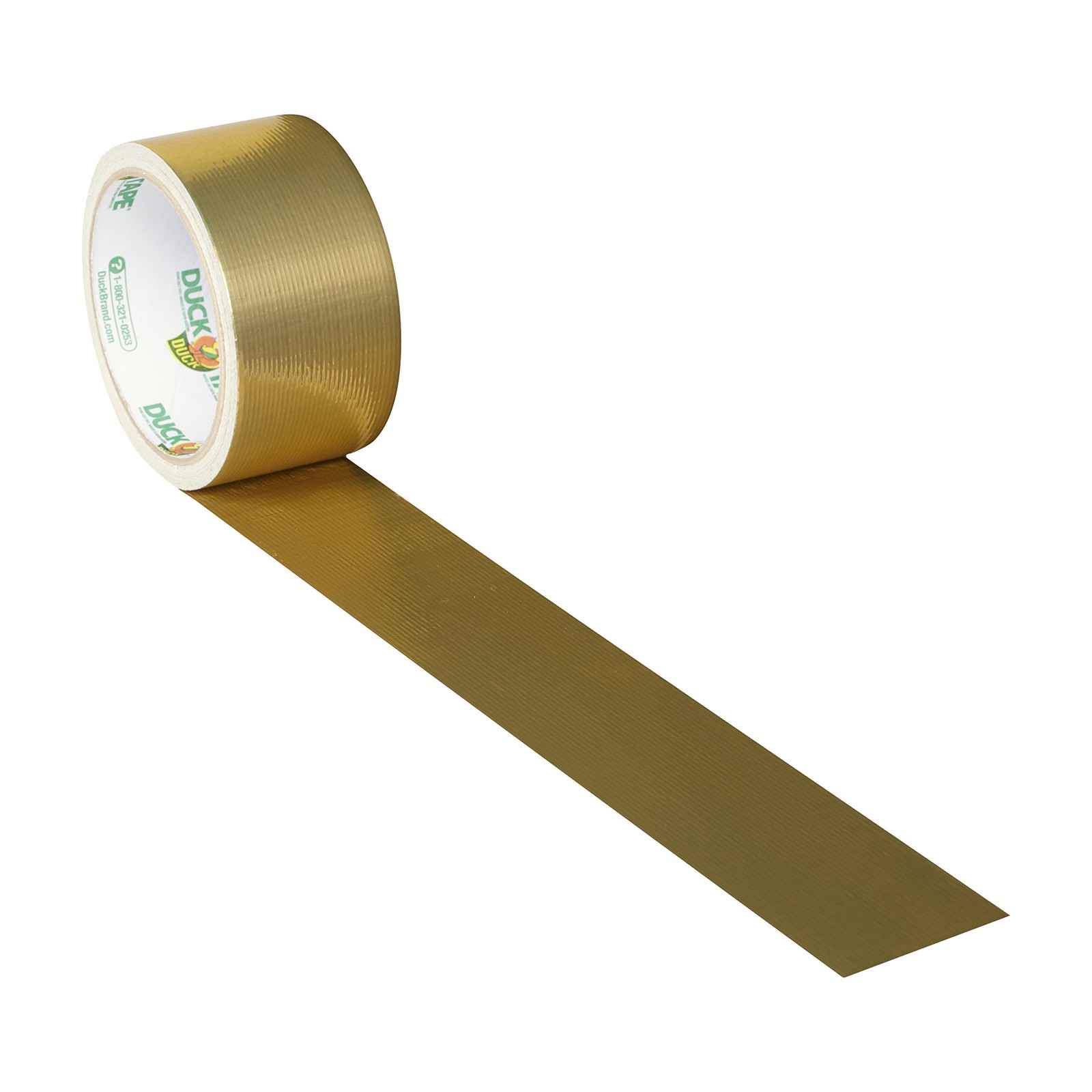 Duck 280748 Duct Tape Single Roll, 1.88 Inches x Metallic Gold