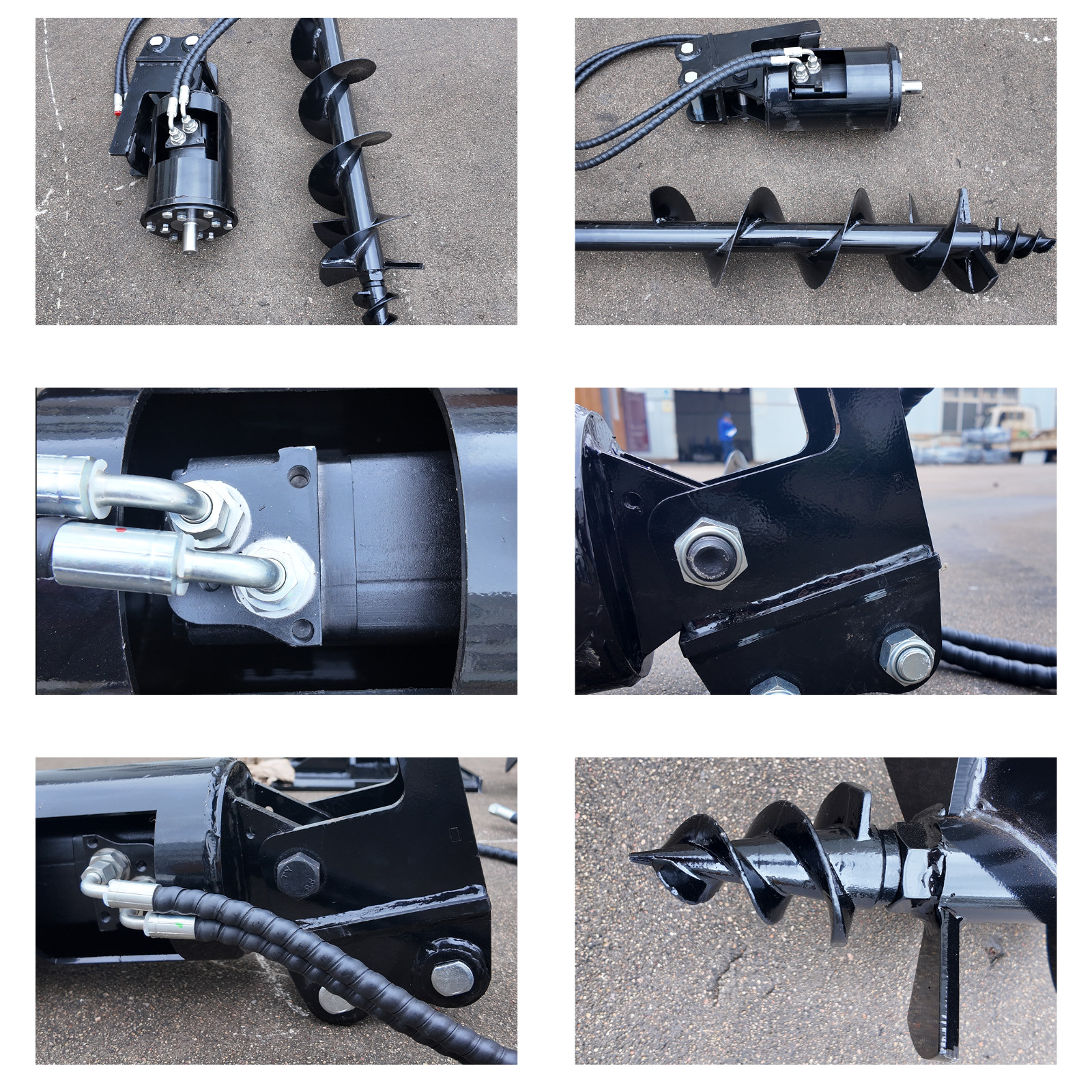 Free Ship 1.8Ton Mini Excavator Attachment 150mm Auger With Hose Drilling Tool