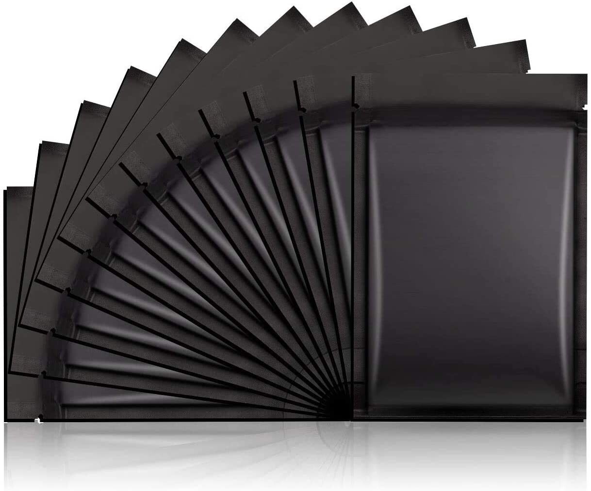 100 Premium 3×4″ Matte Black Small Double-Sided Mylar Foil Zip Storage Bags