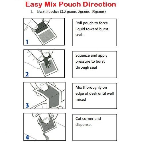 Air Dry Electrically Conductive Silver Filled Epoxy 2 Part Pouch 906, 2.5gm