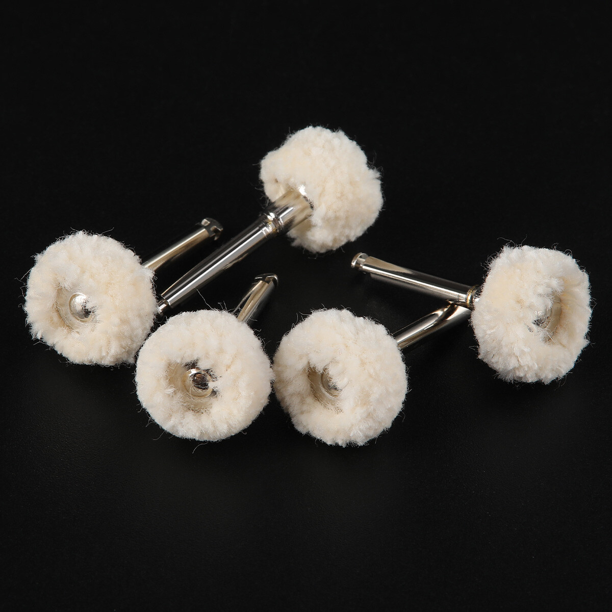 5Pc Cotton Dental Polishing Brush Wheels RA2.35mm Contra Angle RA Latch Type NEW