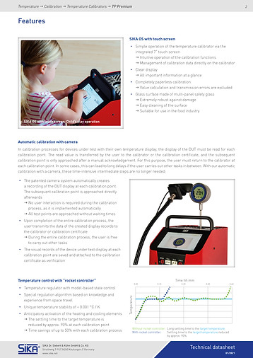 SIKA TP37200E.2i Premium Temperature Calibrator Range -55°C to 200 °C