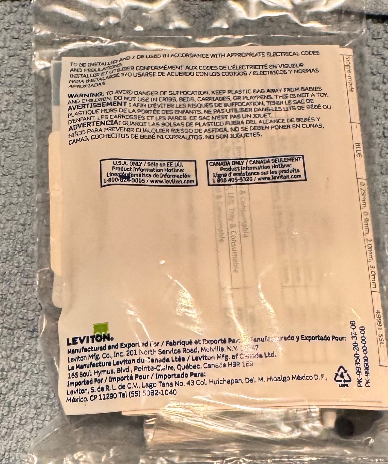 (BOX of 50) Leviton 49991-LLC FastCAM Pre-polished Fiber Optic Connector LC OM3