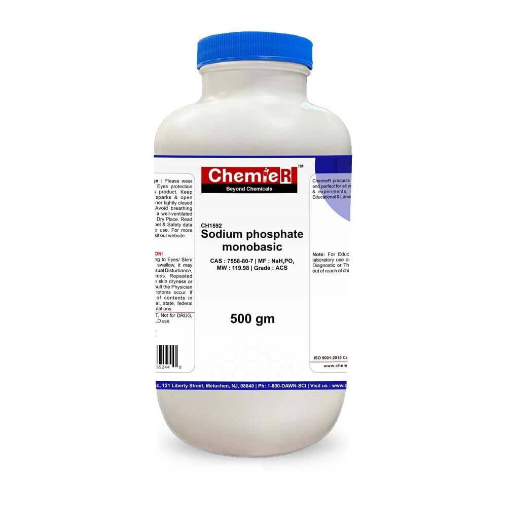 Sodium Phosphate, Monobasic, 99% min, Anhydrous, 500 Grams