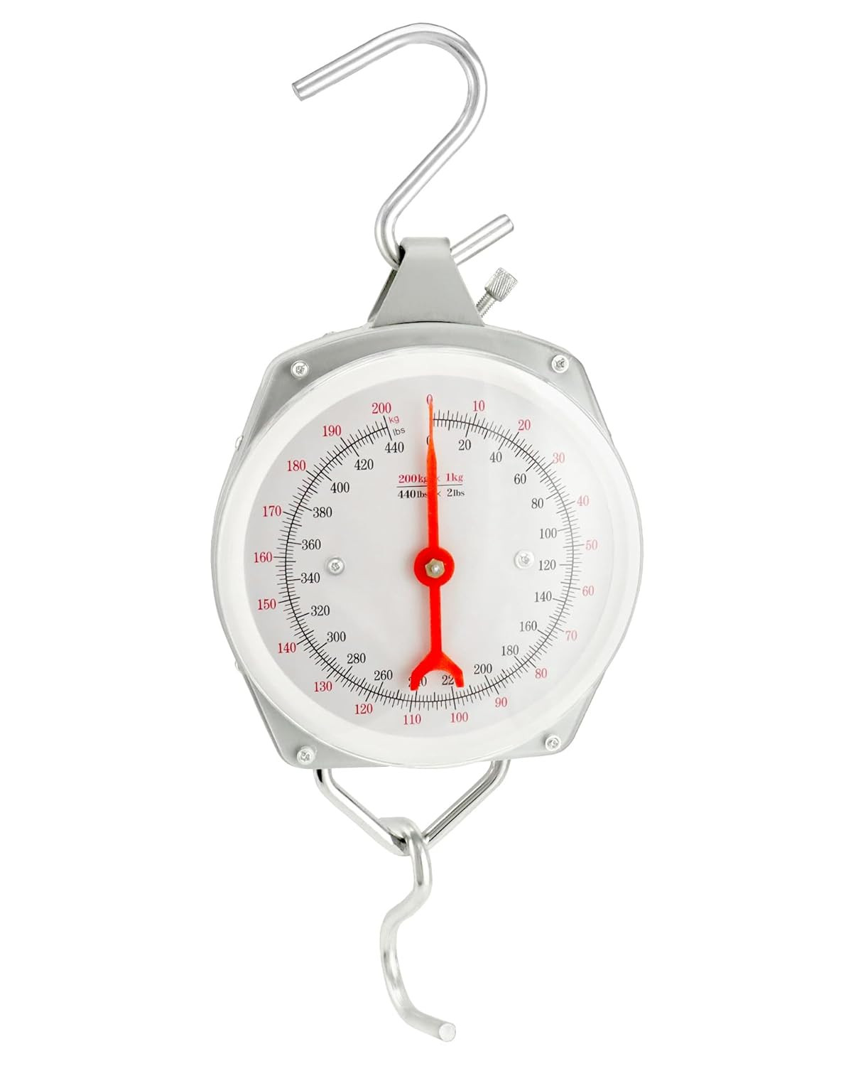 Precision Hanging Scale 440lbs 200kg Capacity Dual Unit Heavy Duty Hook Max Uses