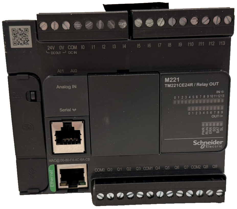 NEW SCHNEIDER ELECTRIC TM221CE24R CONTROLLER RELAY ETHERNET