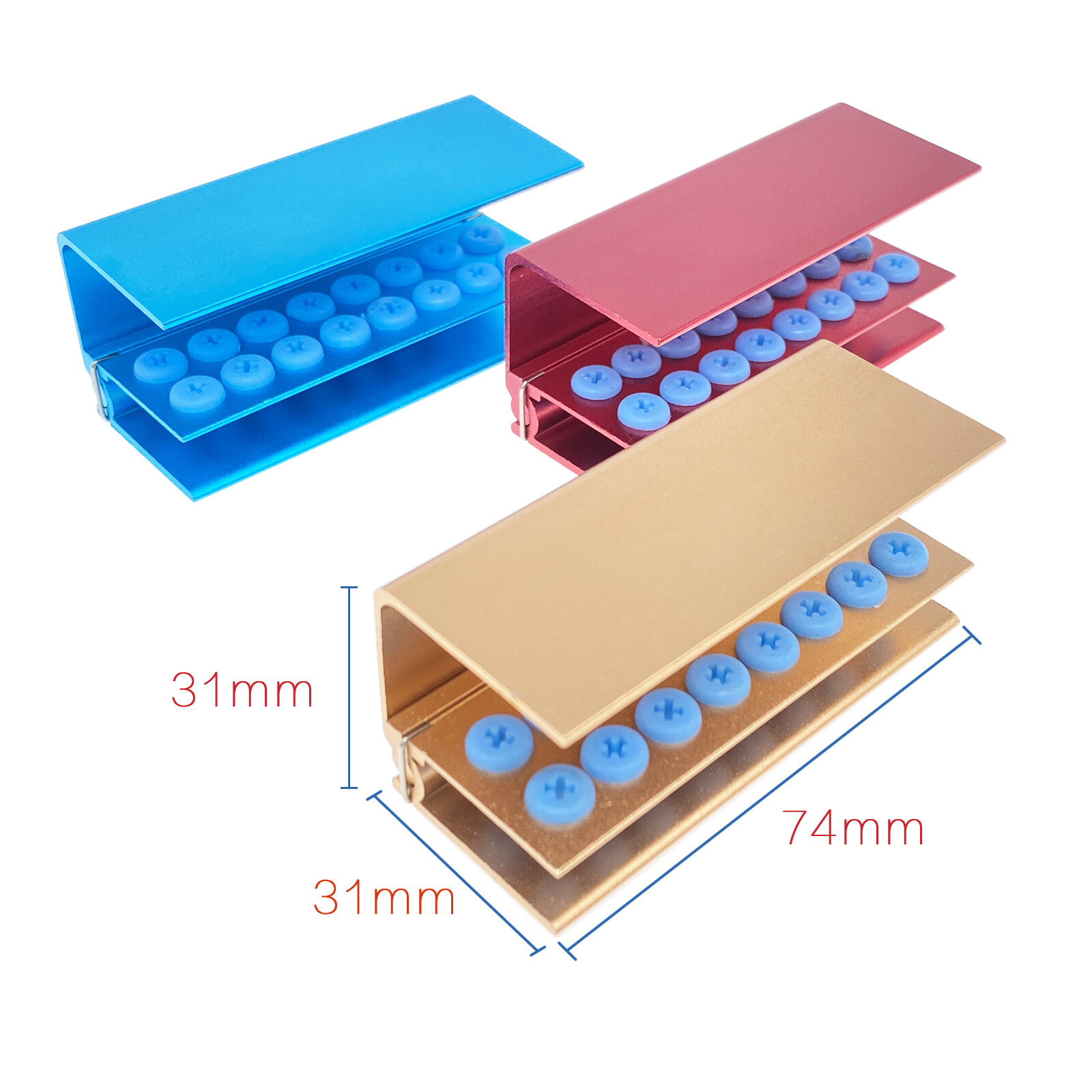 10/16/24 Hole Dental Burs Block Holder Disinfection Case For High Low Speed Burs