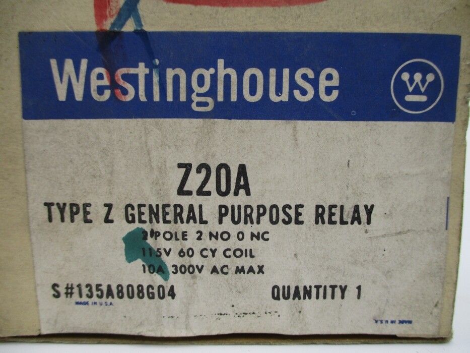 WESTINGHOUSE Z20A 135A8O8GO4 300VAC 10A NSMP