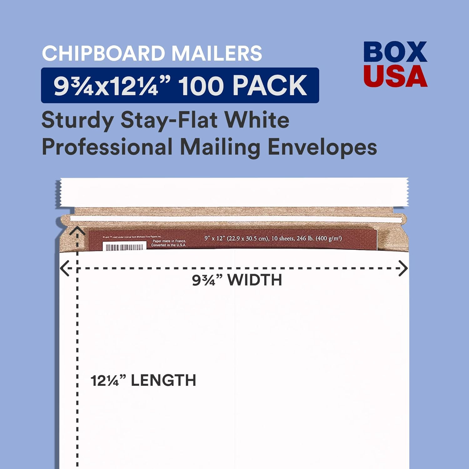 Stayflat Mailer, 9.75″L X 12.25″W, Pack of 100 | Stayflats Envelope Keeping Phot