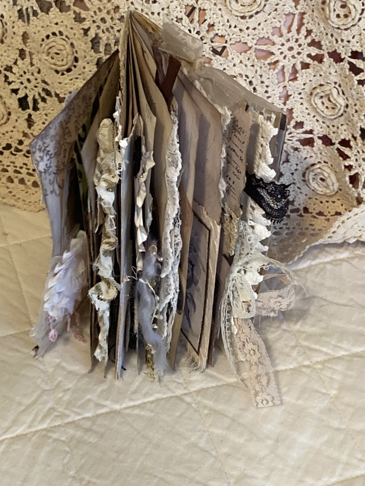 VINTAGE STYLE HAND MADE JUNK JOURNAL (Tranquil Moments) see video
