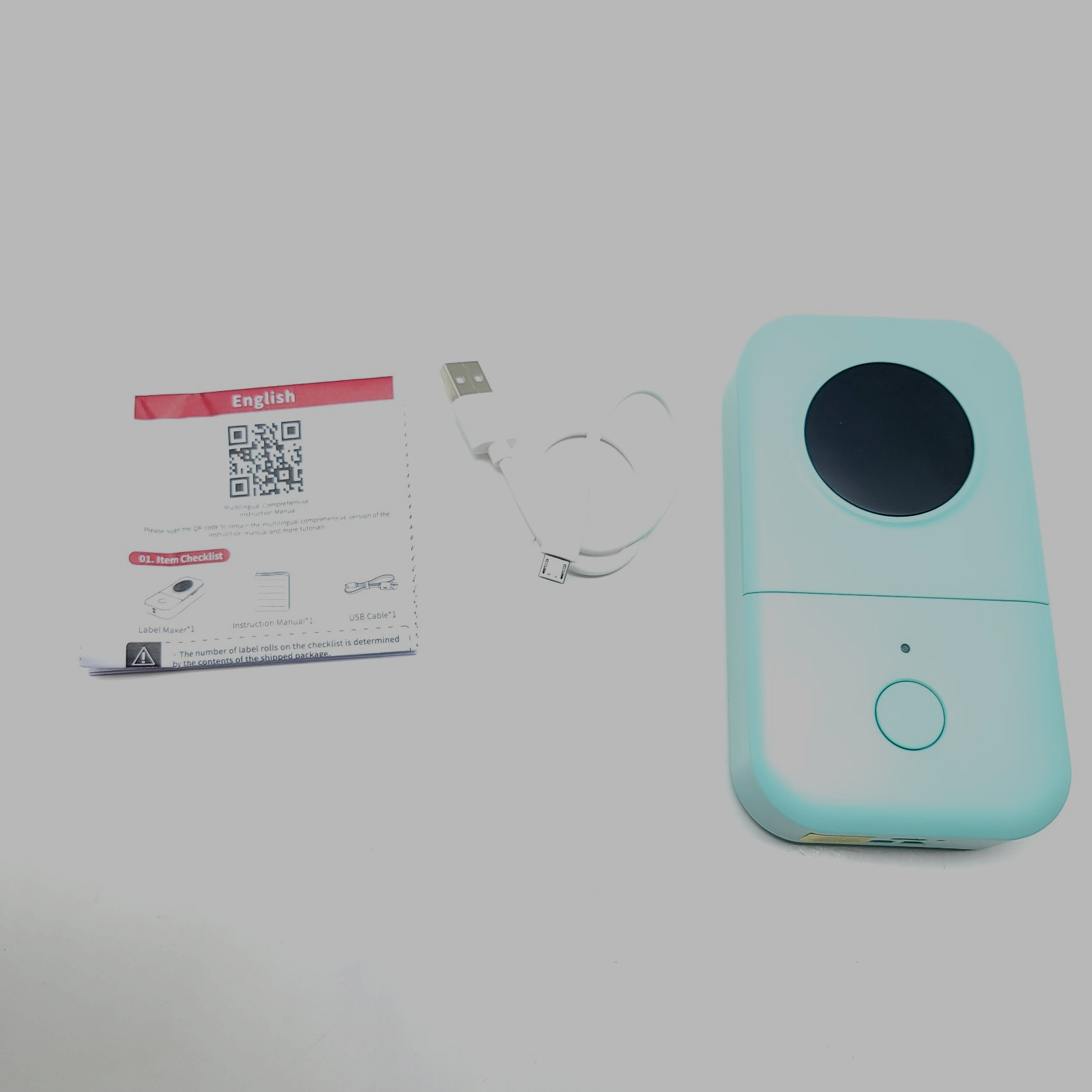 Phomemo D30 Smart Mini Label Maker Light Blue with Carrying Case