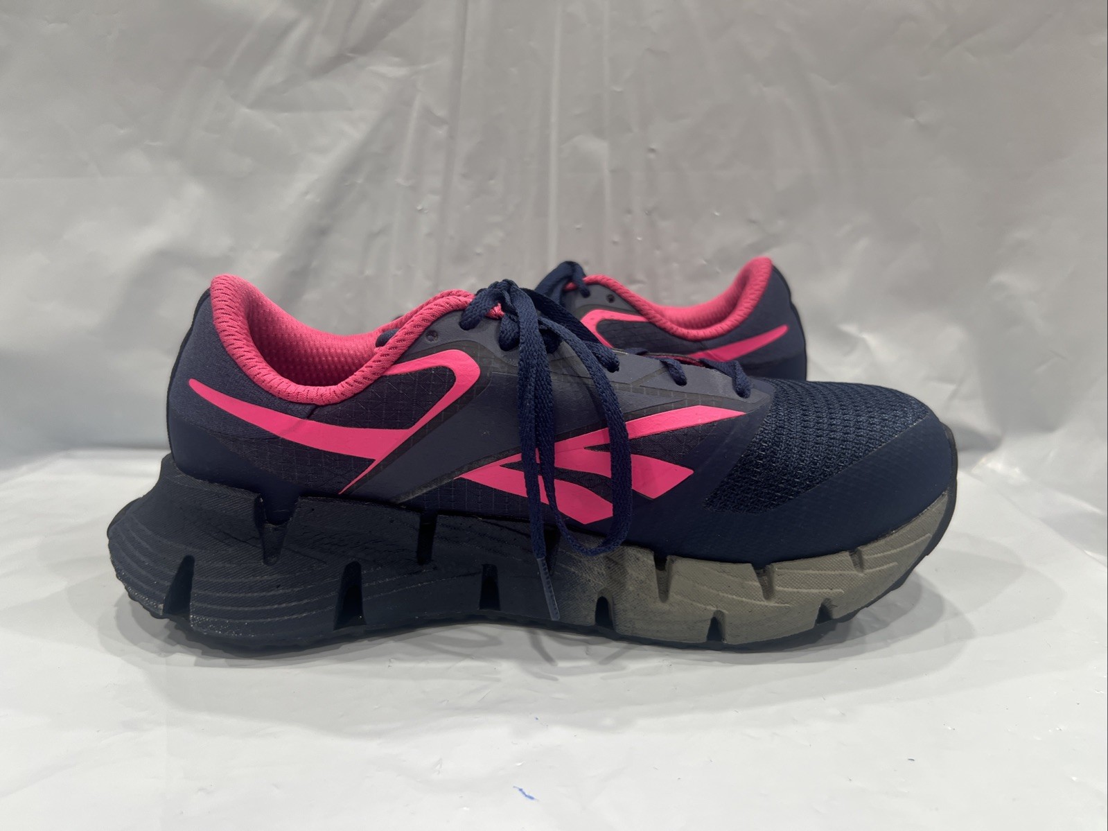Reebok FloatZig Women’s 8 Wide Blue Pink Composite Safety toe Work Shoes EBS1730