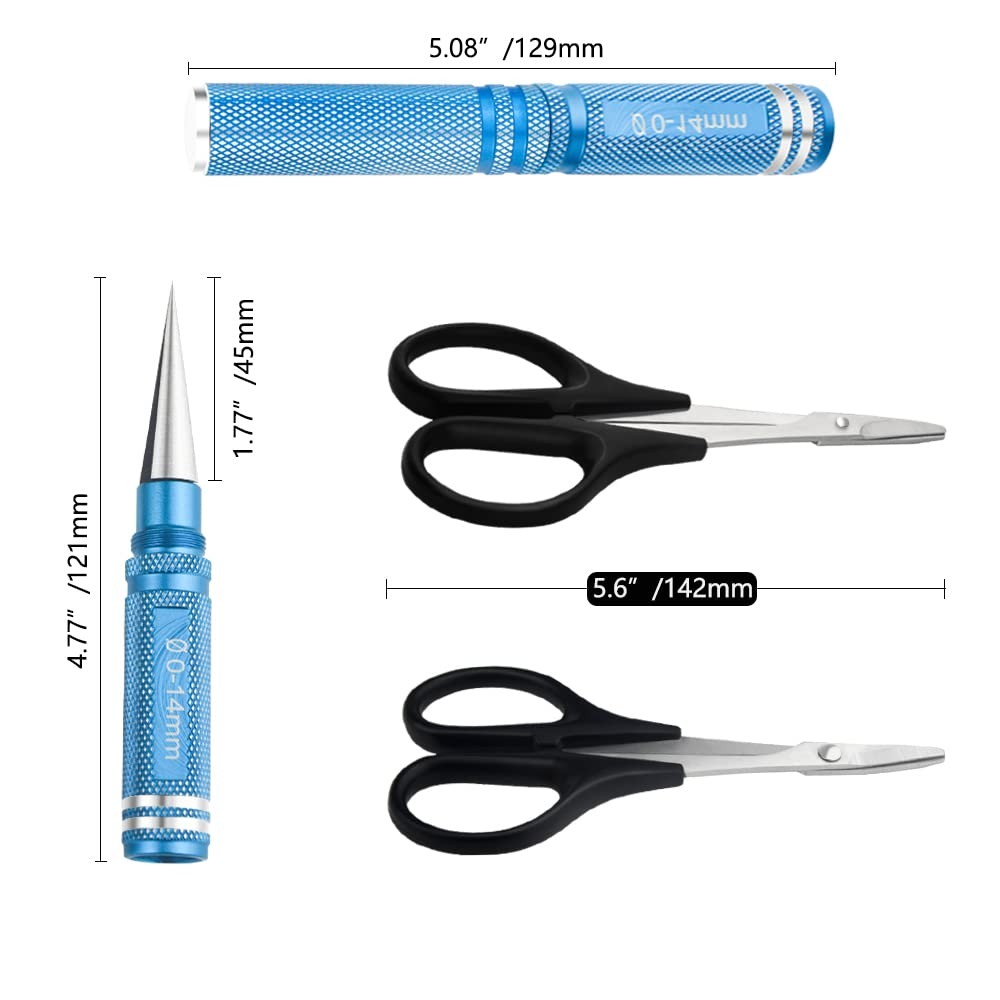 3Pack RC Body Reamer Hole Puncher with Curved and Straight Scissors RC Car Bo…